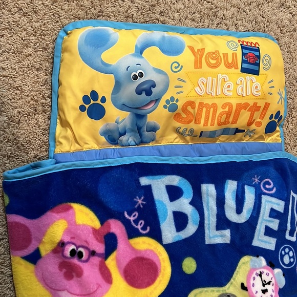 LIKE NEW Blues Clues & You All-In-One Nap Pad w/cushioned pillow and blanket - Picture 2 of 7